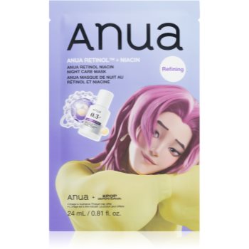 Anua K-Pop Demon Hunters Retinol Niacin Night Care Mask mască de noapte pentru reînnoirea pielii pentru riduri - imagine 2